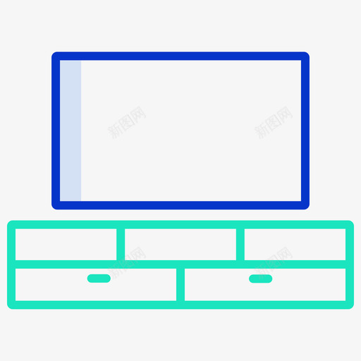 橱柜家具装饰3轮廓颜色图标svg_新图网 https://ixintu.com 家具 橱柜 装饰 轮廓 颜色