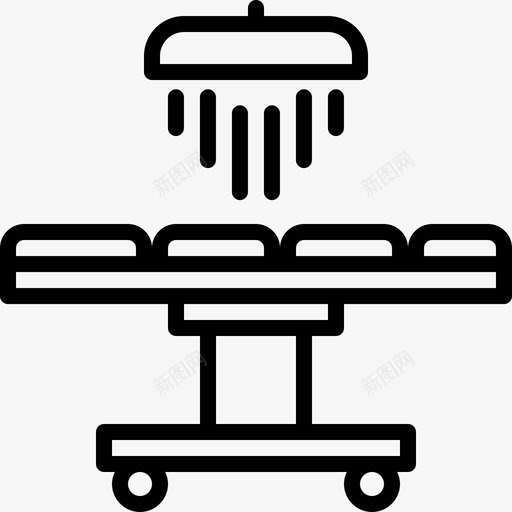 外科手术台医疗技术7线性图标svg_新图网 https://ixintu.com 医疗 外科 手术台 技术 线性