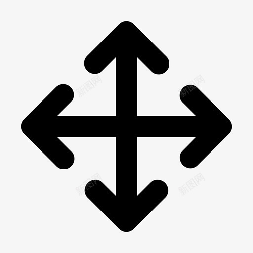 箭头放大图像图标svg_新图网 https://ixintu.com 图像 基本 放大 照片 用户界面 箭头 页面