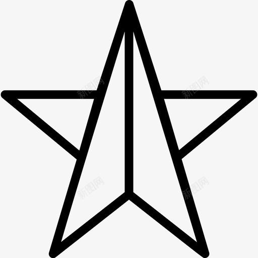 星星折纸3线状图标svg_新图网 https://ixintu.com 折纸 星星 线状