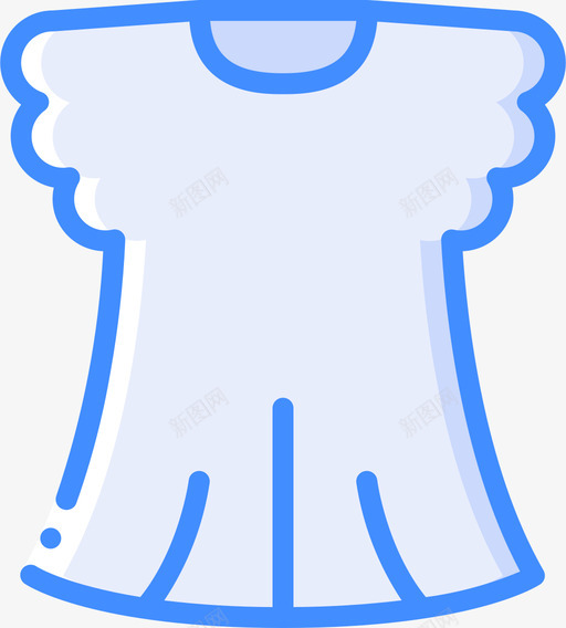 上衣时尚和服装蓝色图标svg_新图网 https://ixintu.com 上衣 时尚 服装 蓝色