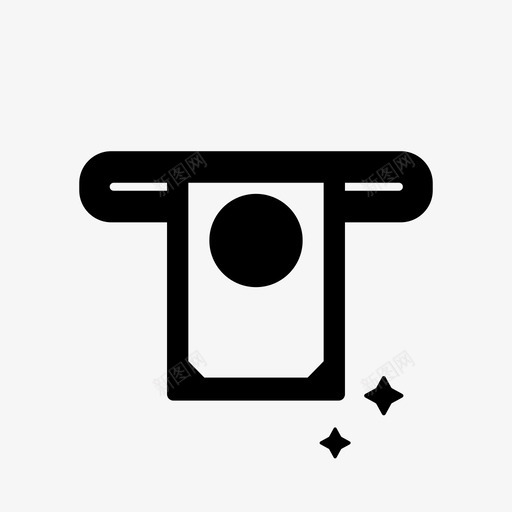 取现自动取款机银行图标svg_新图网 https://ixintu.com 业务 取款 取款机 取现 字形 自动 财务 货币 银行