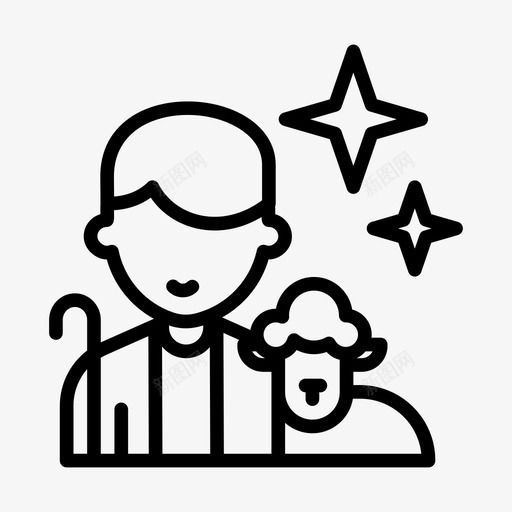 谢泼德基督教5直系图标svg_新图网 https://ixintu.com 基督教 直系 谢泼德