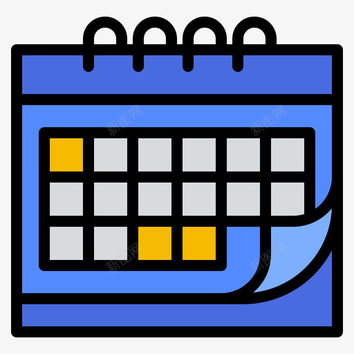 日历office181线性颜色图标svg_新图网 https://ixintu.com office 日历 线性 颜色