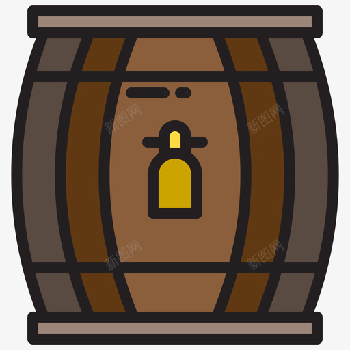 桶装酿造啤酒3线性颜色图标svg_新图网 https://ixintu.com 啤酒 桶装 线性 酿造 颜色