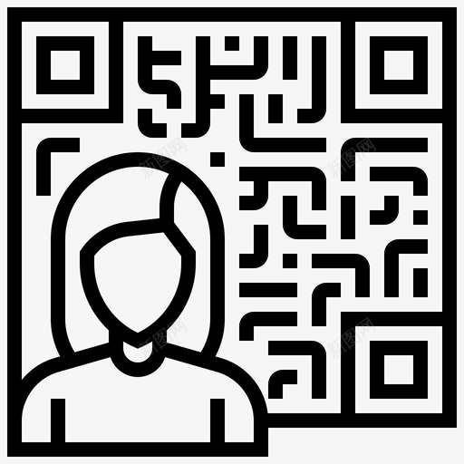 会员资格条形码和二维码4线性图标svg_新图网 https://ixintu.com 二维 会员 条形码 线性 资格