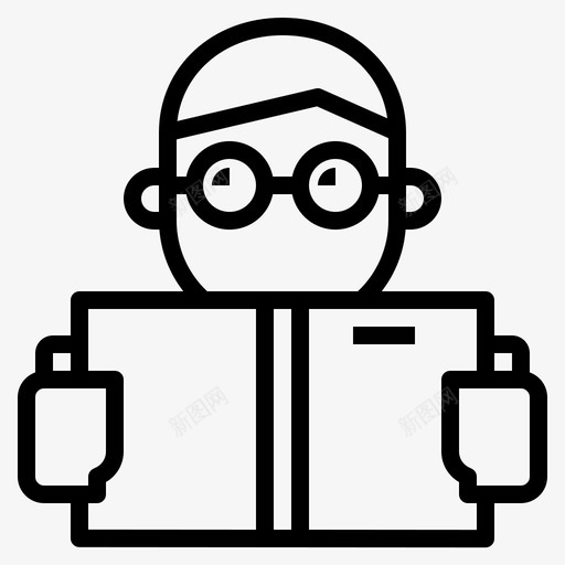 读书教育知识图标svg_新图网 https://ixintu.com 书本 学习 教育 知识 读书