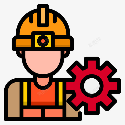 工程师建筑165线性颜色图标svg_新图网 https://ixintu.com 工程师 建筑 线性 颜色