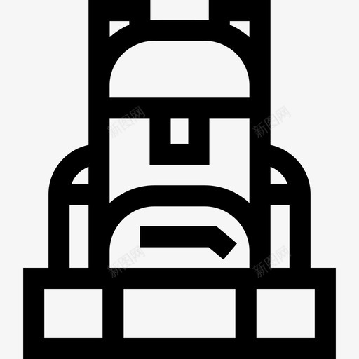 背包露营156直线型图标svg_新图网 https://ixintu.com 直线 线型 背包 露营