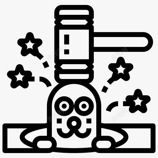 打鼹鼠七月游乐园1号直线型图标svg_新图网 https://ixintu.com 1号 七月 游乐园 直线 线型 鼹鼠