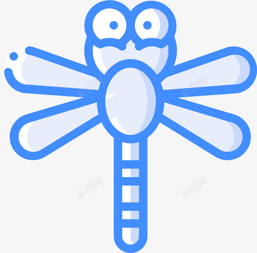 蜻蜓虫虫蓝色图标svg_新图网 https://ixintu.com 蓝色 虫虫 蜻蜓