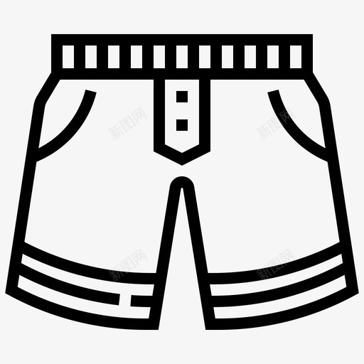 短裤裤运动裤海滩服图标svg_新图网 https://ixintu.com 晾衣 海滩 短裤 衣服 运动