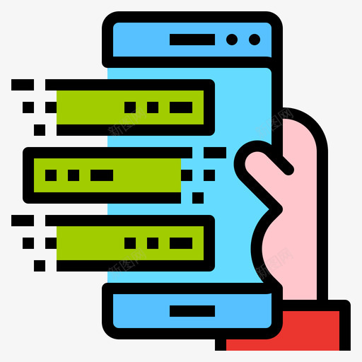 智能手机银行96线性颜色图标svg_新图网 https://ixintu.com 手机 智能 线性 银行 颜色
