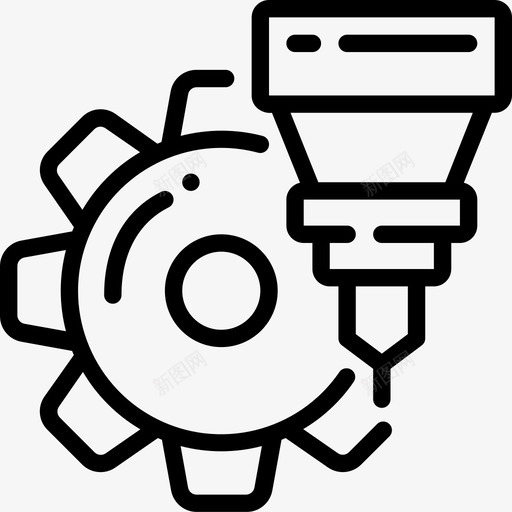 铣床切割3直线图标svg_新图网 https://ixintu.com 切割 直线 铣床