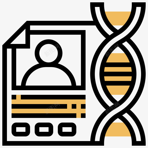遗传医学211黄影图标svg_新图网 https://ixintu.com 医学 遗传 黄影