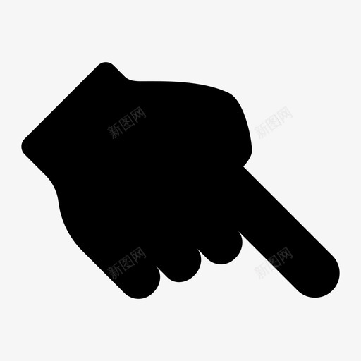 右下方向手指图标svg_新图网 https://ixintu.com 右下 手势 手指 教育 方向