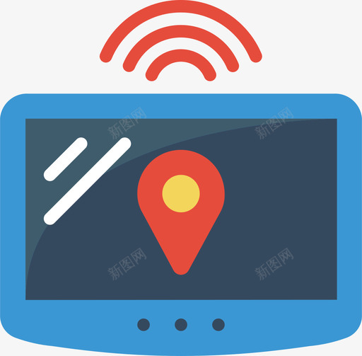 Gps卫星导航4平面图标svg_新图网 https://ixintu.com Gps 卫星 导航 平面