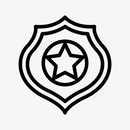 警长徽章西部8号直系图标svg_新图网 https://ixintu.com 8号 徽章 直系 西部 警长