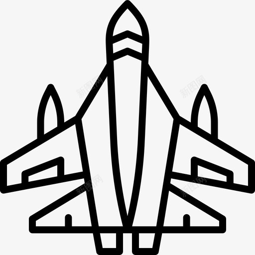 飞机航空38直线图标svg_新图网 https://ixintu.com 直线 航空 飞机