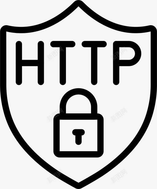 Http信息技术13线性图标svg_新图网 https://ixintu.com Http 信息技术 线性