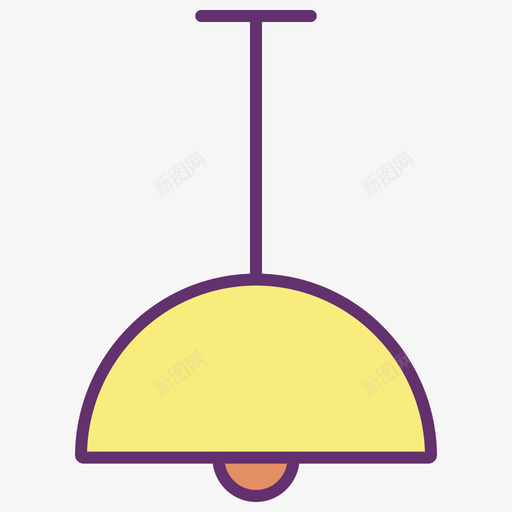 吸顶灯家具装饰4线性颜色图标svg_新图网 https://ixintu.com 吸顶灯 家具 线性 装饰 颜色