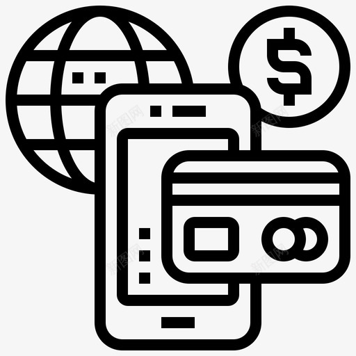 在线支付fintech34线性图标svg_新图网 https://ixintu.com fintech 在线支付 线性