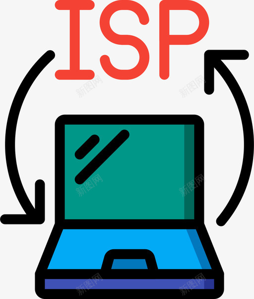 Isp信息技术9线颜色图标svg_新图网 https://ixintu.com Isp 信息技术 颜色