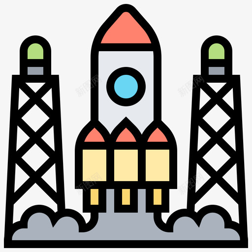 宇宙飞船航天4线性颜色图标svg_新图网 https://ixintu.com 宇宙飞船 线性 航天 颜色