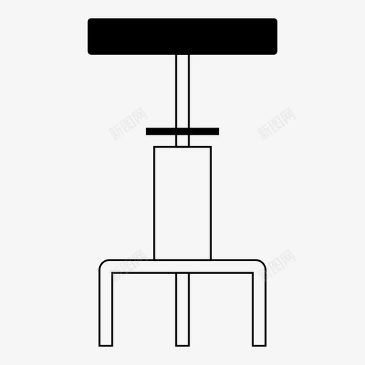 吧台柜台座位图标svg_新图网 https://ixintu.com 吧台 坐椅 家具 座位 柜台