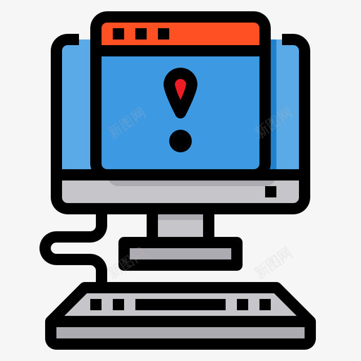 错误计算机76线性颜色图标svg_新图网 https://ixintu.com 线性 计算机 错误 颜色