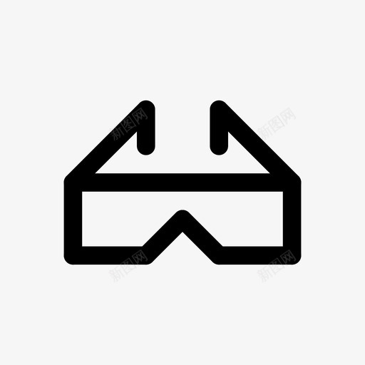 太阳镜眼镜时尚图标svg_新图网 https://ixintu.com 墨镜 太阳镜 带圆 时尚 直线 眼镜 防护