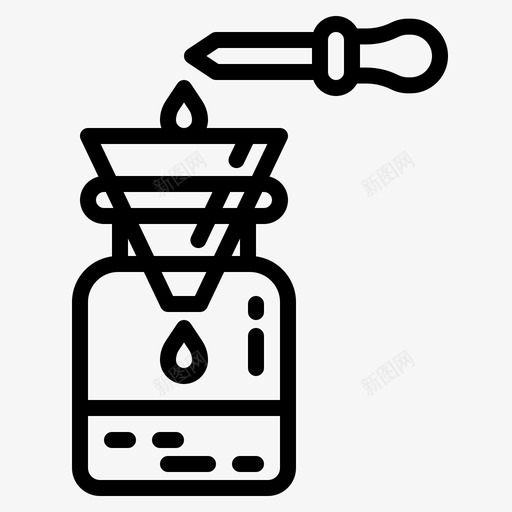 大麻油大麻12线状图标svg_新图网 https://ixintu.com 大麻 线状 麻油