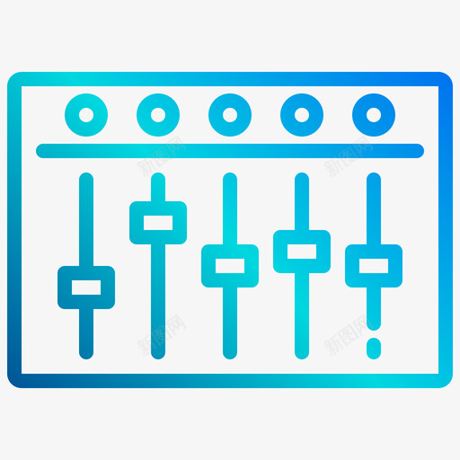 混音器音视频1线性梯度图标svg_新图网 https://ixintu.com 梯度 混音 线性 音视频