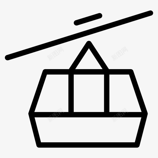 缆索电梯铁路图标svg_新图网 https://ixintu.com 交通 旅游 电梯 缆索 铁路