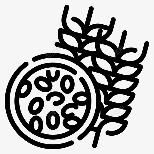 谷物健康食品46直系图标svg_新图网 https://ixintu.com 健康食品 直系 谷物