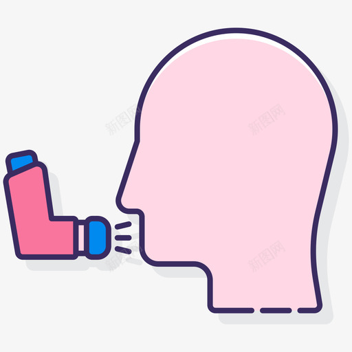 吸入器药物3线性颜色图标svg_新图网 https://ixintu.com 吸入器 线性 药物 颜色