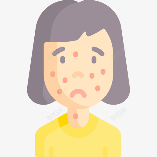 皮疹病毒传播12扁平图标svg_新图网 https://ixintu.com 传播 扁平 病毒 皮疹