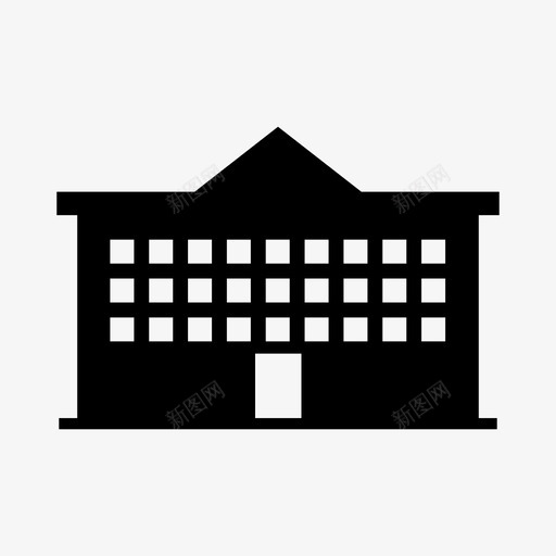 校舍建筑教育图标svg_新图网 https://ixintu.com 公共 建筑 教育 校舍