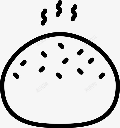 面包卷面包房131线性图标svg_新图网 https://ixintu.com 线性 面包 面包房