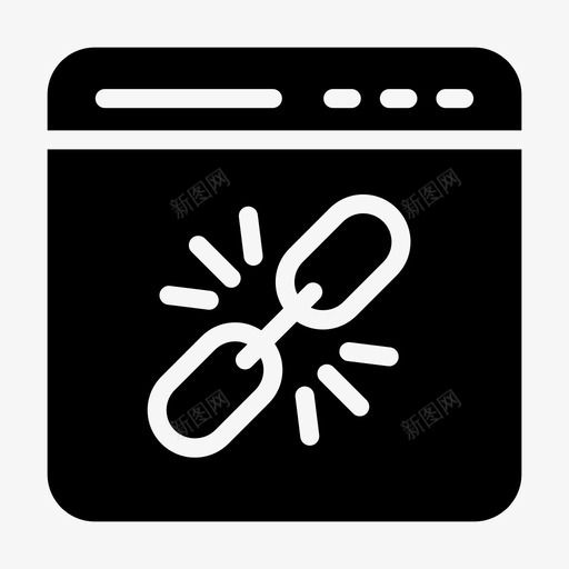 链接浏览器断开url图标svg_新图网 https://ixintu.com 48px url 互联网 安全线 断开 标志 标志符 浏览器 符号 网页 链接