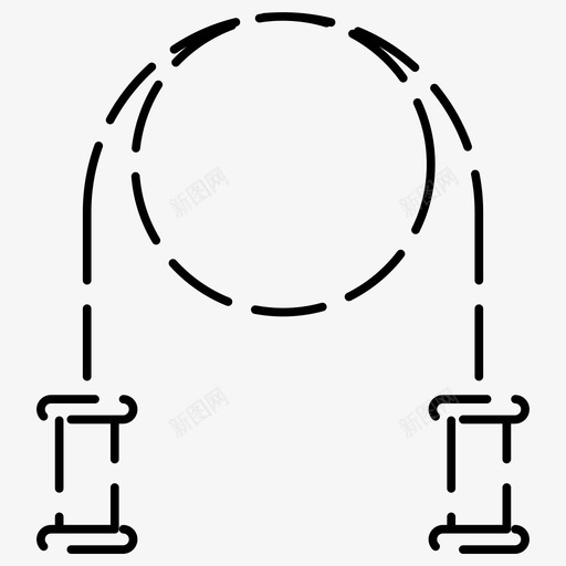 训练绳训练健身虚线图标svg_新图网 https://ixintu.com 健身 健身弹力绳 图标 虚线 训练