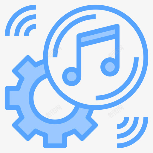 音乐音乐和声音12蓝色图标svg_新图网 https://ixintu.com 声音 蓝色 音乐