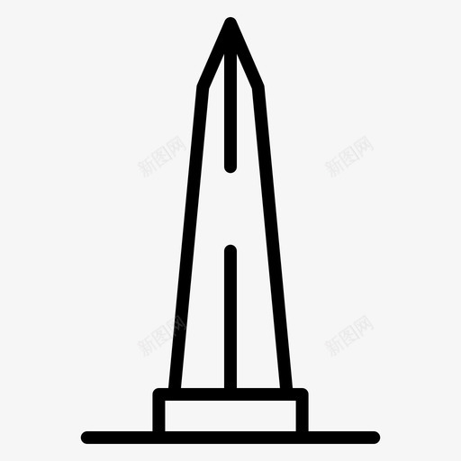 华盛顿纪念碑美国17直线图标svg_新图网 https://ixintu.com 华盛顿 直线 纪念碑 美国
