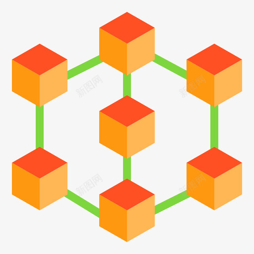 区块链fintecth4扁平图标svg_新图网 https://ixintu.com fintecth 区块 扁平