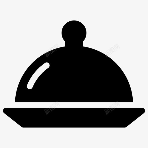 clochecoverfoodcover图标svg_新图网 https://ixintu.com cloche cover food platter 图标 字形 快餐 水果 盖子 蔬菜 食物