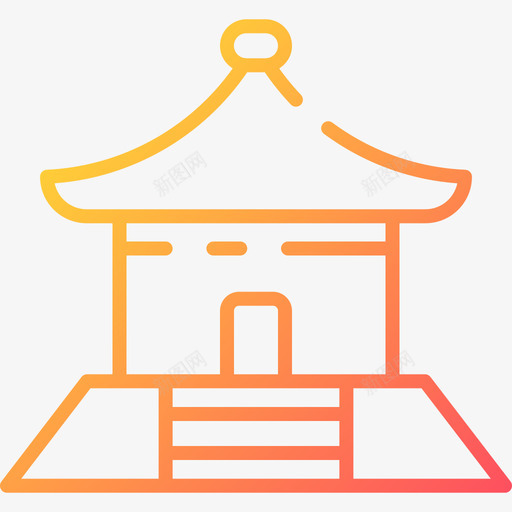 庙宇中国95坡度图标svg_新图网 https://ixintu.com 中国 坡度 庙宇