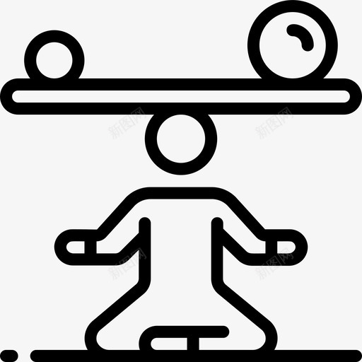 平衡正念8线性图标svg_新图网 https://ixintu.com 平衡 正念 线性