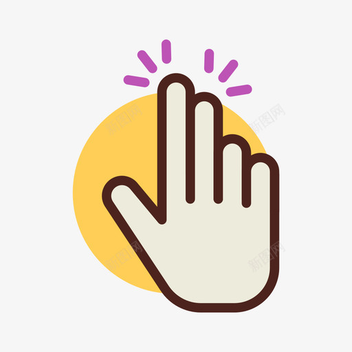 轻触手势19线性颜色图标svg_新图网 https://ixintu.com 手势 线性 轻触 颜色