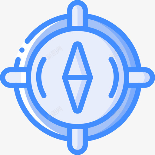 罗盘卫星导航1蓝色图标svg_新图网 https://ixintu.com 卫星 导航 罗盘 蓝色