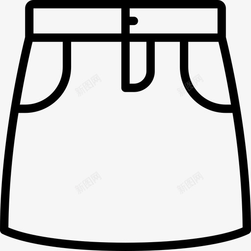 裙子时装与服装3直线型图标svg_新图网 https://ixintu.com 时装 服装 直线 线型 裙子